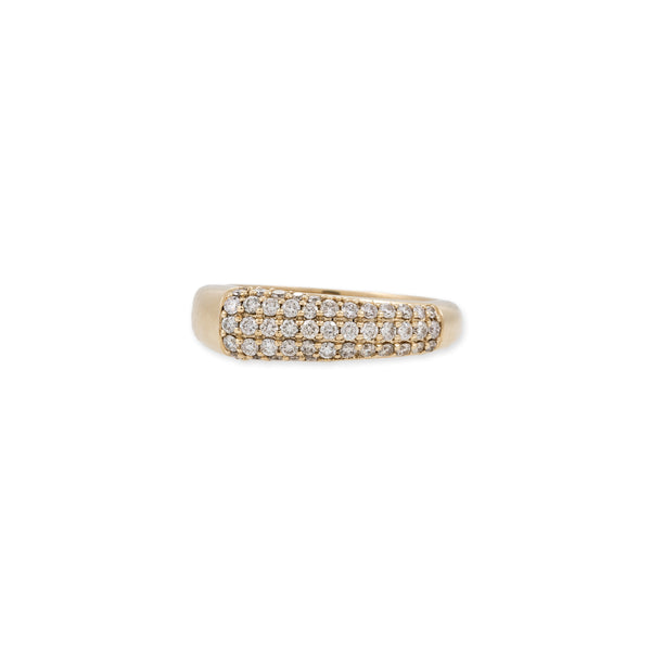 jacquie aiche Graduated 3 Row Pave Diamond Peaked Dome Ring