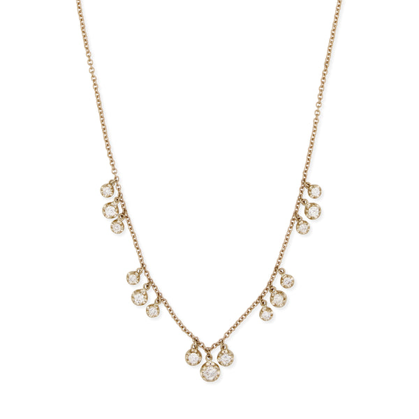 jacquie aiche Graduated 3x5 Round Alexa Diamond Shaker Necklace