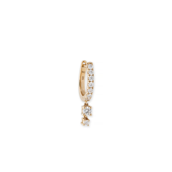 jacquie aiche GRADUATED DIAMOND PAVE DIAMOND MINI HOOP