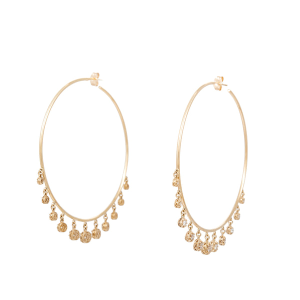 jacquie aiche GRADUATED DIAMOND SOPHIA SHAKER HOOPS