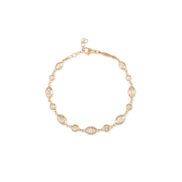 jacquie aiche Graduated Marquise + Round Sophia Diamond Bracelet
