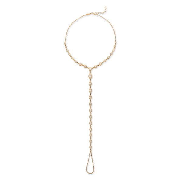 Jacquie Aiche Graduated Round + Marquise Sophia Diamond Toe Anklet