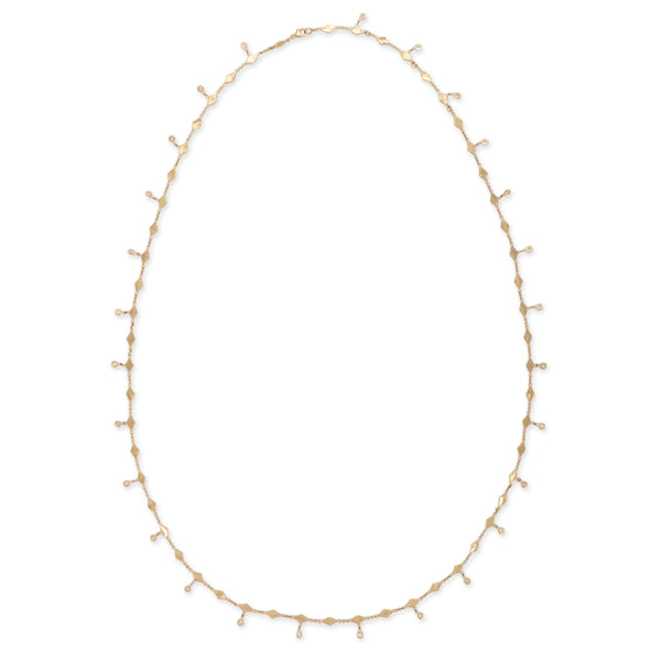 jacquie aiche Hammered Kite Shape + Diamond Shakers Belly Chain