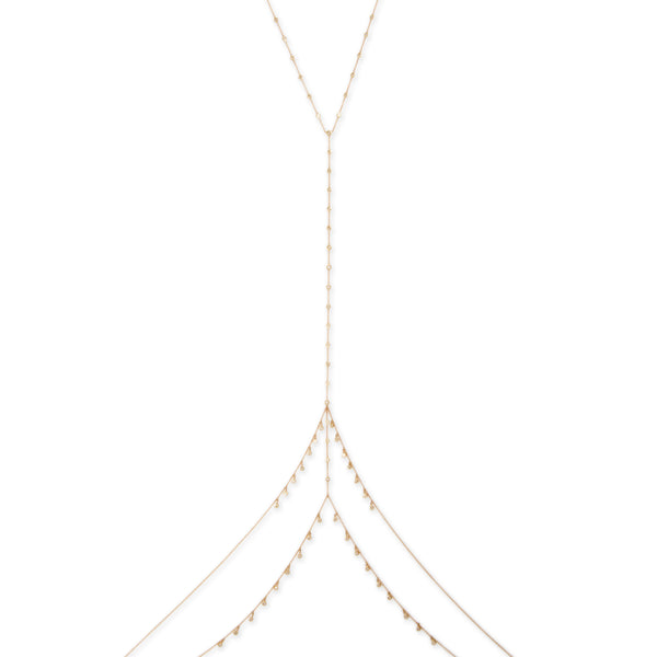 jacquie aiche High Neck Double Row Diamond Shaker Bodychain