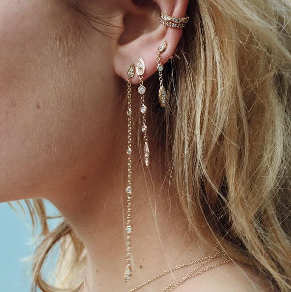 Jacquie Aiche 1 Diamond Tinkerbell Chain Stud