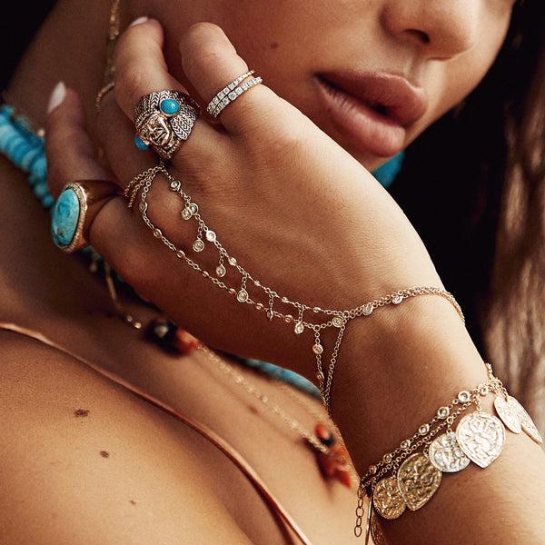 Jacquie Aiche 11 Graduated Diamond Emily Bracelet