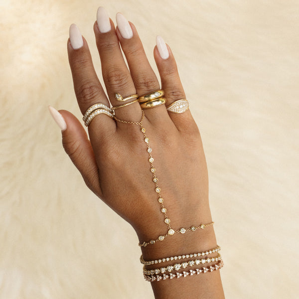 Jacquie Aiche 17 Diamond Finger Bracelet