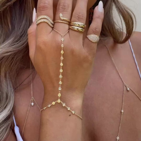 Jacquie Aiche 17 Diamond Finger Bracelet