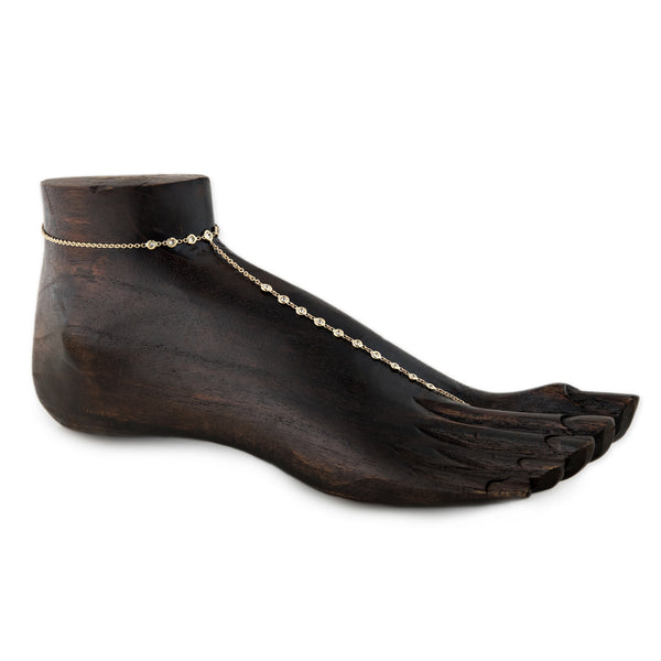 jacquie aiche 17 Diamond Toe Anklet