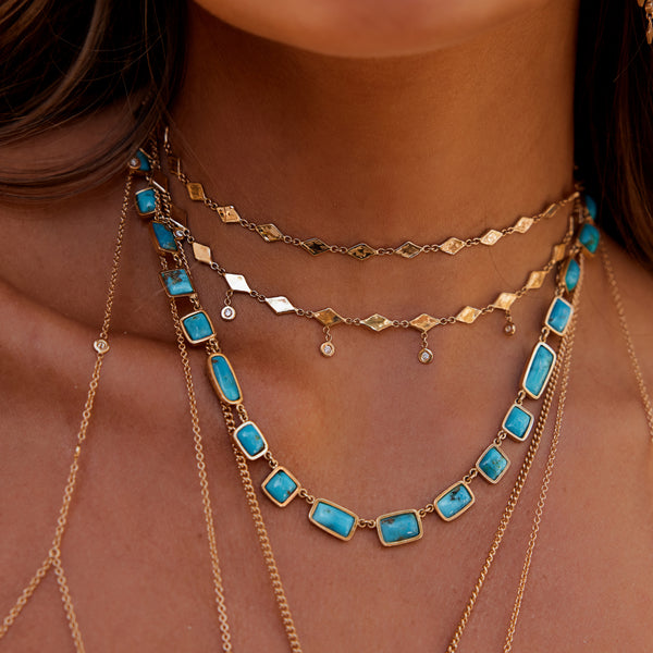 Jacquie Aiche 19 Turquoise Bezel Necklace