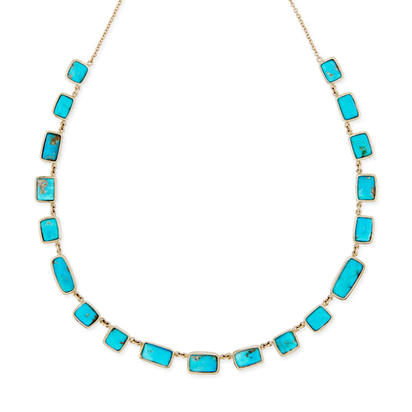 jacquie aiche 19 Turquoise Bezel Necklace