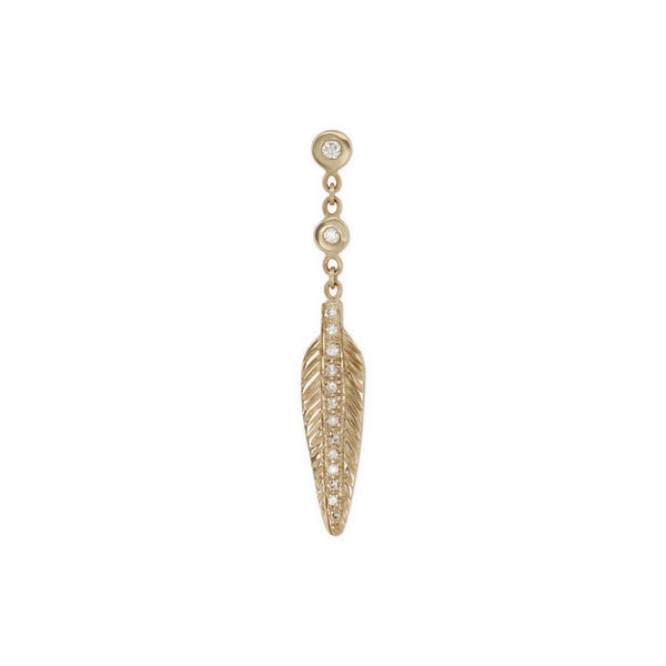 jacquie aiche 2 Diamond + Pave Feather Drop Stud