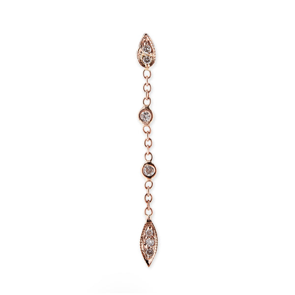 jacquie aiche 2 Diamond Tinkerbell Chain Stud