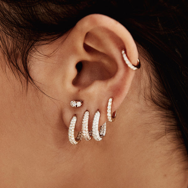 Jacquie Aiche 2 Graduated Prong Set Diamond Stud