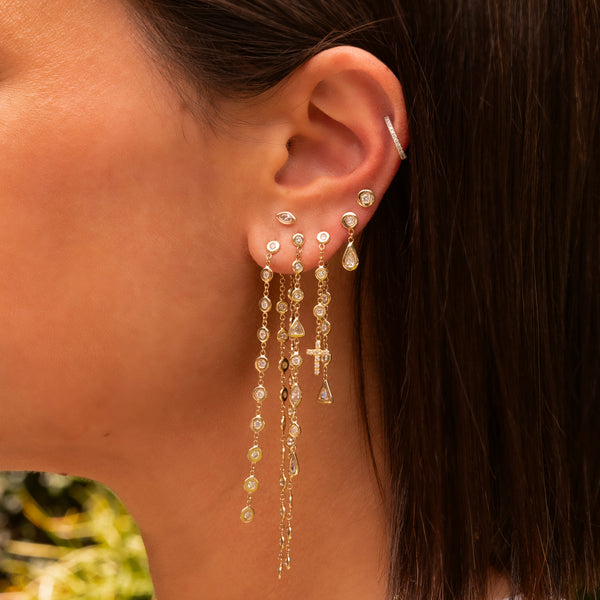Jacquie Aiche 3+1 Diamond Trillion Earring Back