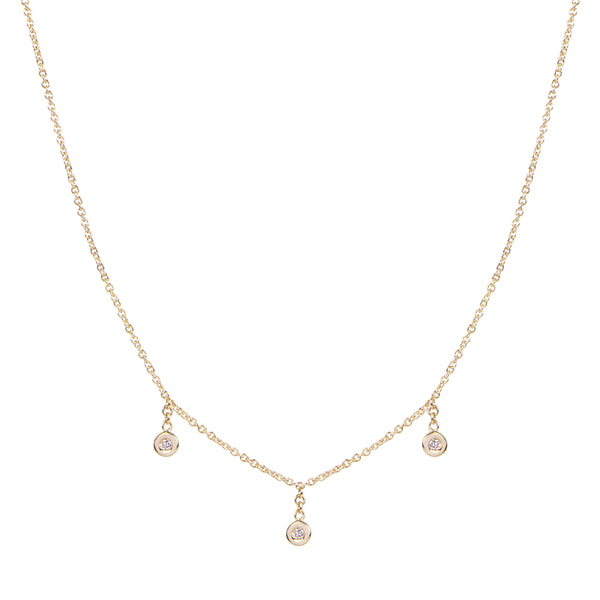Jacquie Aiche 3 Diamond Drop Necklace