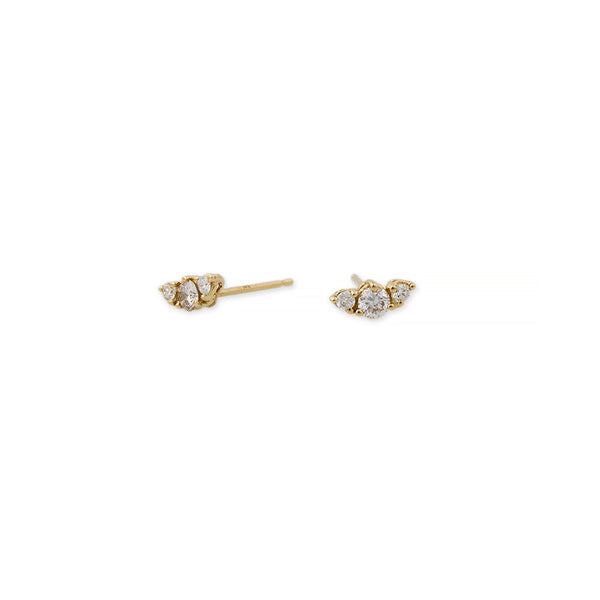 Jacquie Aiche 3 DIAMOND GRADUATED CURVED STUD