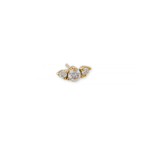 jacquie aiche 3 DIAMOND GRADUATED CURVED STUD