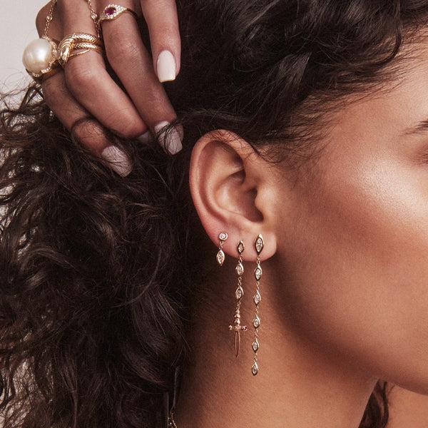 Jacquie Aiche 3 DIAMOND MARQUISE DAGGER EARRING