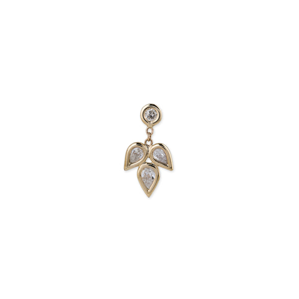 jacquie aiche 3 Teardrop Petal Drop Stud Earring