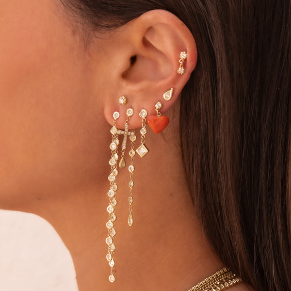 Jacquie Aiche 5+1 Diamond Teardrop Earring Back