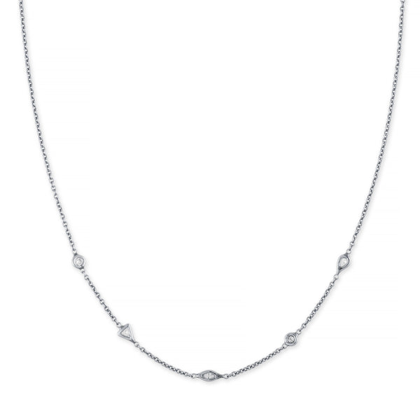 Jacquie Aiche 5 Diamond Shapes Spaced Out Choker