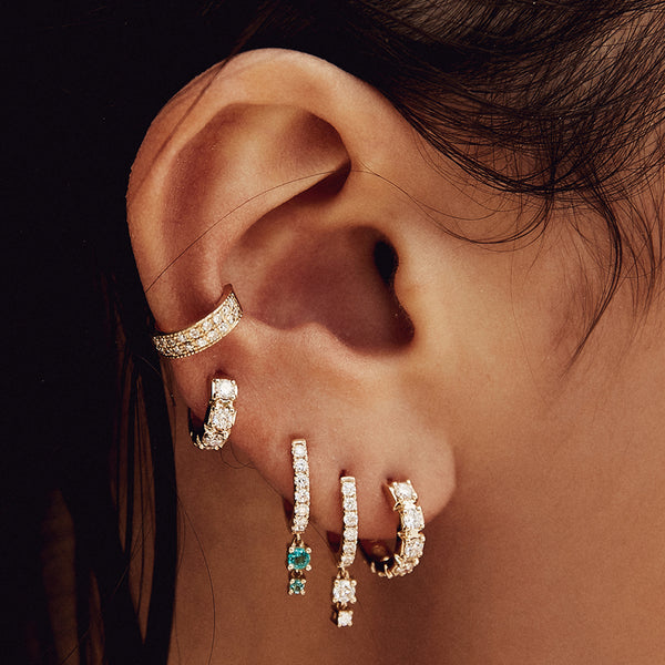 Jacquie Aiche 6 Large Diamond Mini Hoop