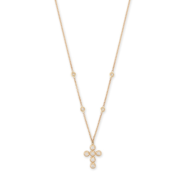 jacquie aiche 6 Sophia Diamond Cross Necklace
