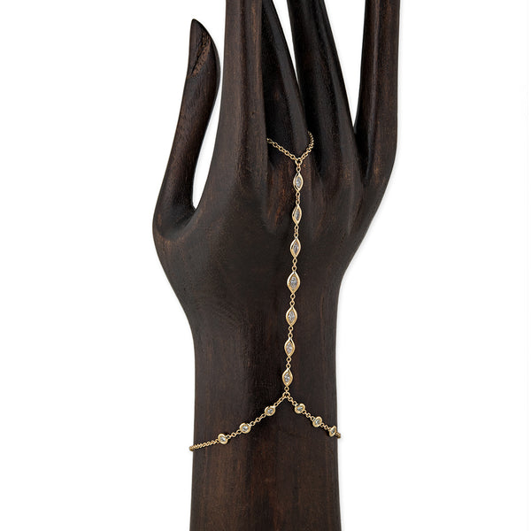 jacquie aiche 7 Marquise Diamond Finger Bracelet