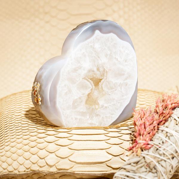 Jacquie Aiche Amethyst Geode Heart