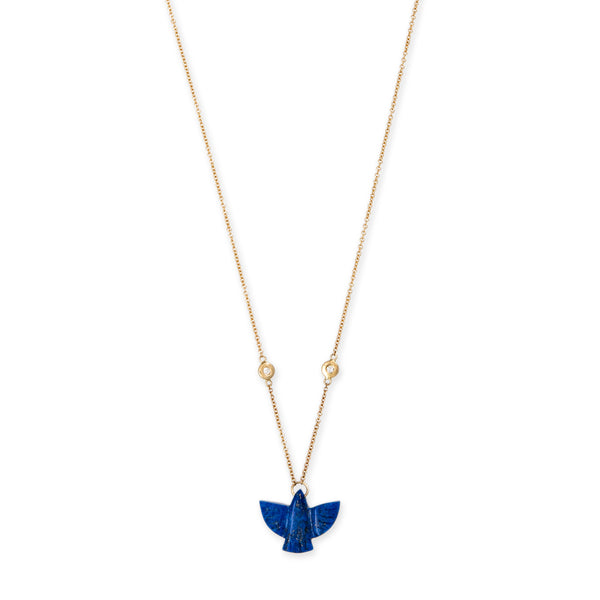 jacquie aiche Baby Lapis Thunderbird Necklace