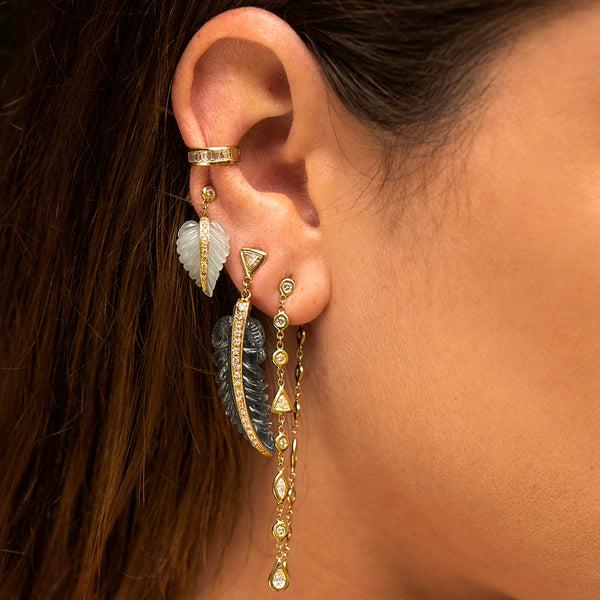 Jacquie Aiche BAGUETTE DIAMOND EAR CUFF