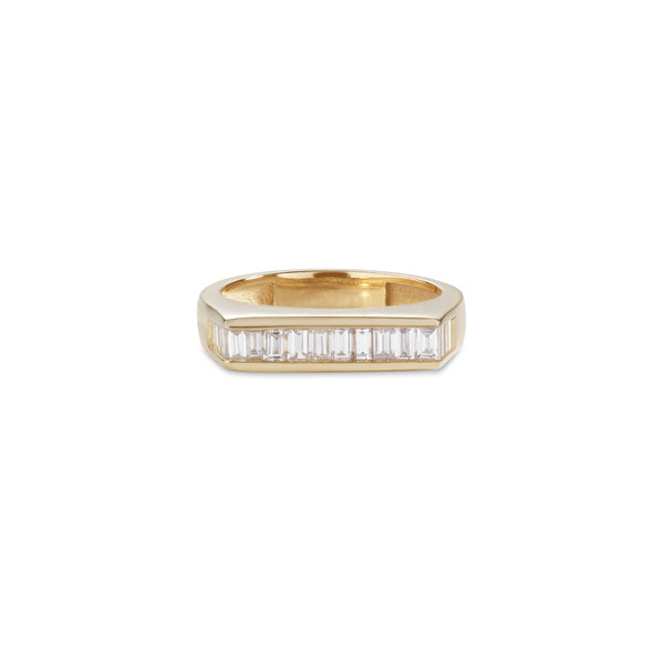 jacquie aiche Baguette Diamond Flat Bar Pinky Ring