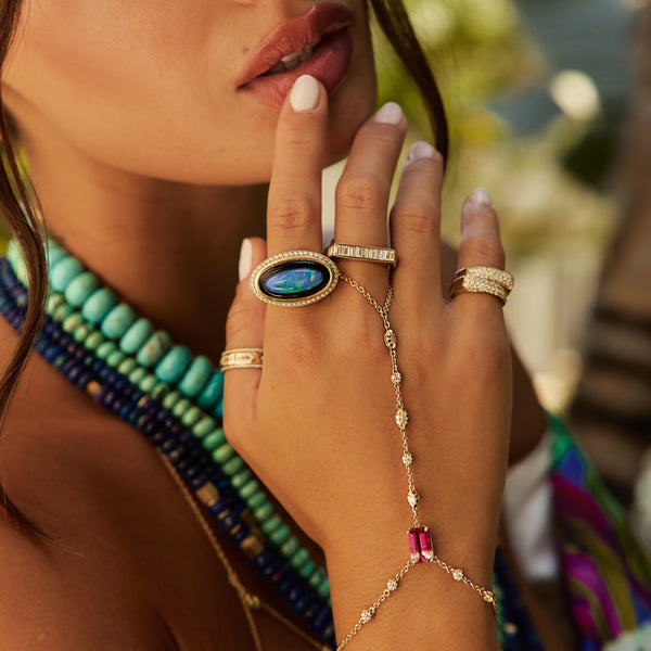 Jacquie Aiche Baguette Diamond Flat Bar Ring