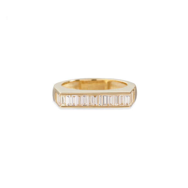 jacquie aiche Baguette Diamond Flat Bar Ring