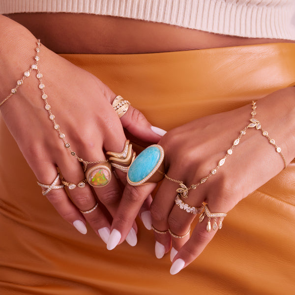 Jacquie Aiche Blossom Marquise Finger Bracelet