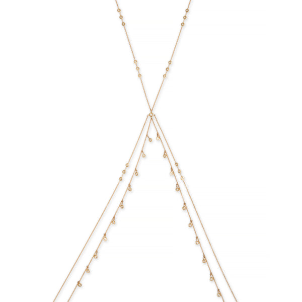 jacquie aiche Diamond 2 Row Shaker Bodychain