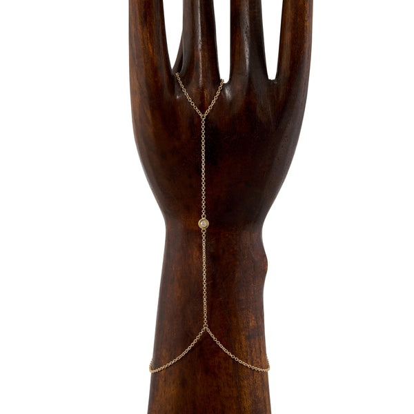 jacquie aiche Diamond Bezel Finger Bracelet