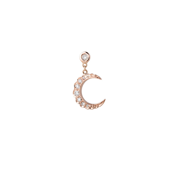 jacquie aiche Diamond Crescent Drop Stud Earring