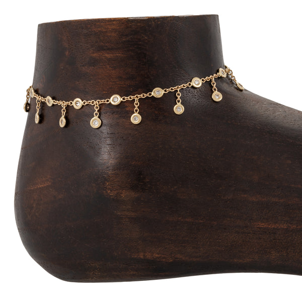 jacquie aiche Diamond Shaker Anklet