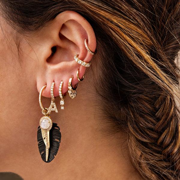 Jacquie Aiche Diamond Shaker Mini Hoop