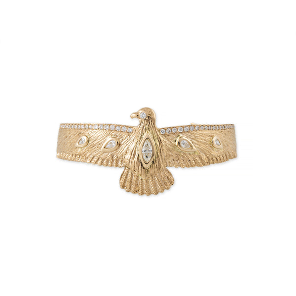 jacquie aiche Diamond Thunderbird Cuff Bracelet