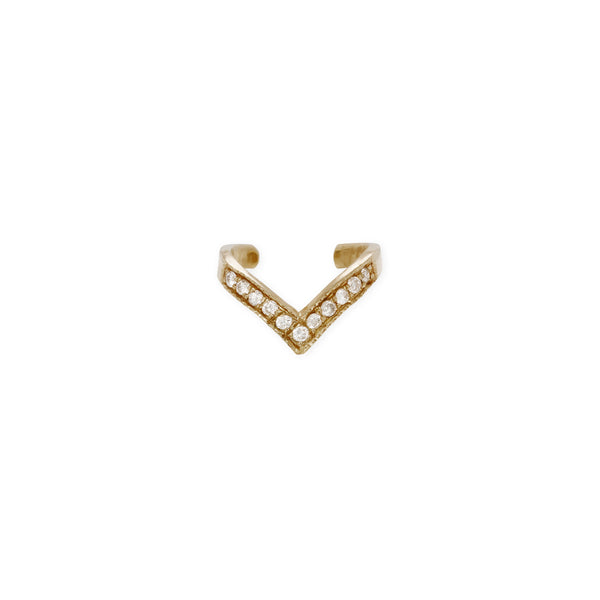 jacquie aiche Diamond V Ear Cuff