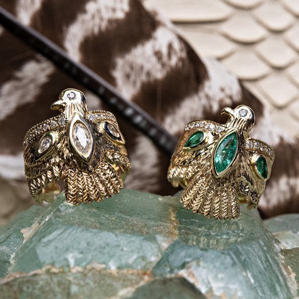 Jacquie Aiche Emerald Thunderbird Ring