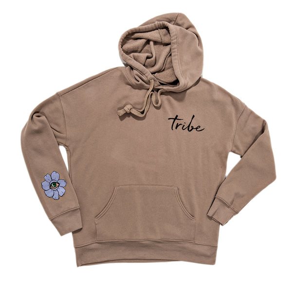 Jacquie Aiche FLOWER CROWN TAUPE HOODIE