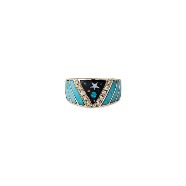 jacquie aiche Galaxy Gemstone Chevron Inlay Ring