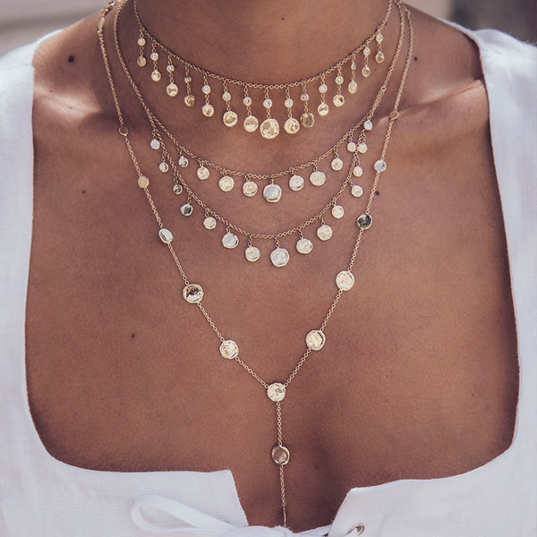 Jacquie Aiche Graduated Diamond Disc Drop Choker