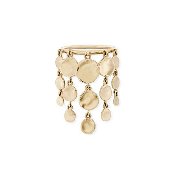jacquie aiche Graduated Hammered Disc Shaker Ring
