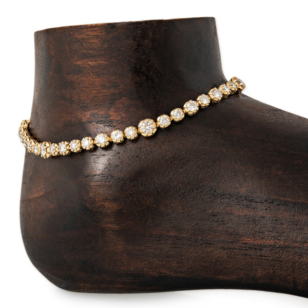 jacquie aiche Graduated Sophia Diamond Anklet