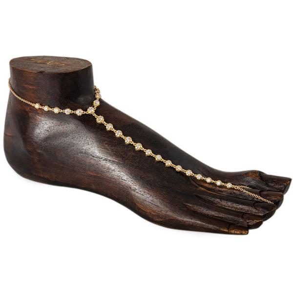 jacquie aiche Graduated Sophia Diamond Toe Anklet